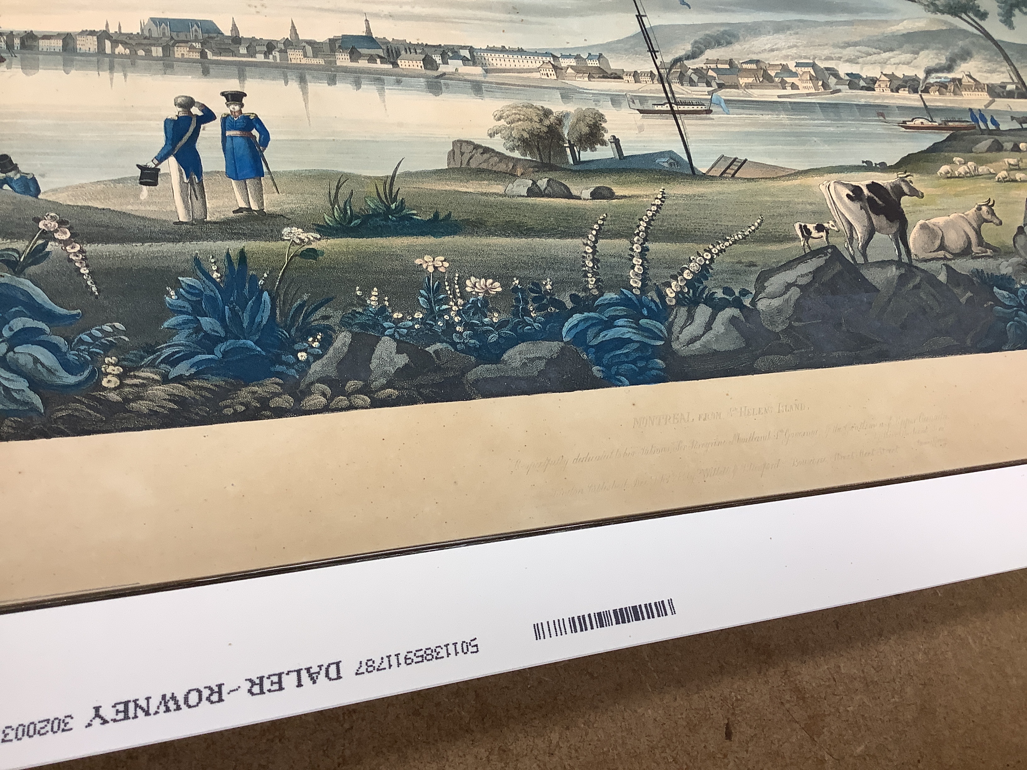 Joshua Gleadah after James Gray, a set of seven 19th century aquatints, Canadian landscapes and two others of Granada, largest 57 x 36cm